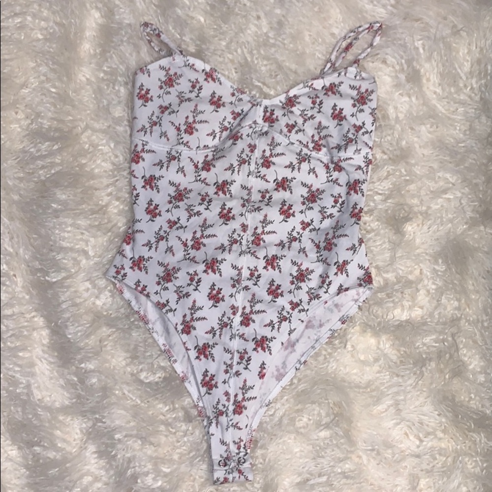 flower printed bodysuit